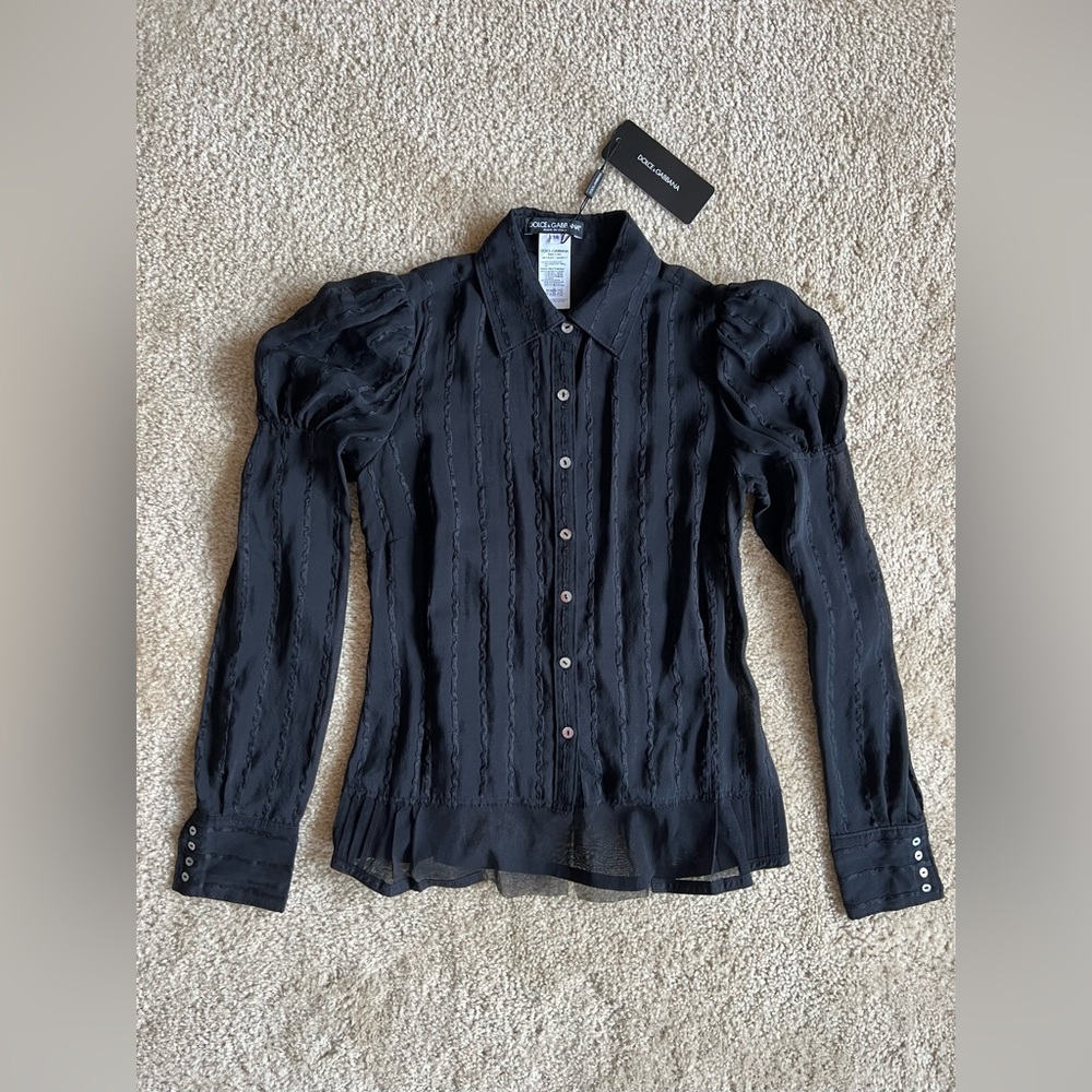 Dolce Gabbana Silk Blouse IT 38